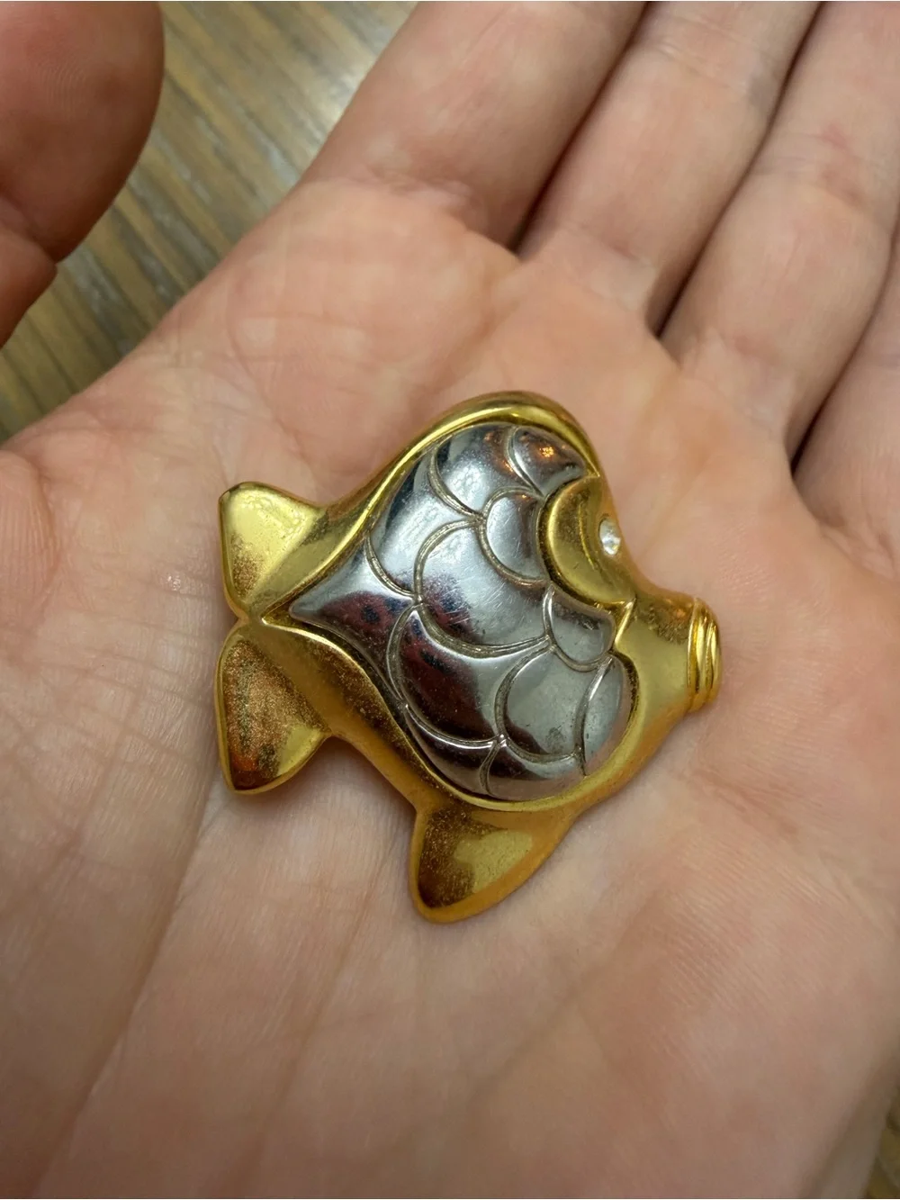 Gold & Silver Fish Ornament for Aquariums - Decorative Fish Accent